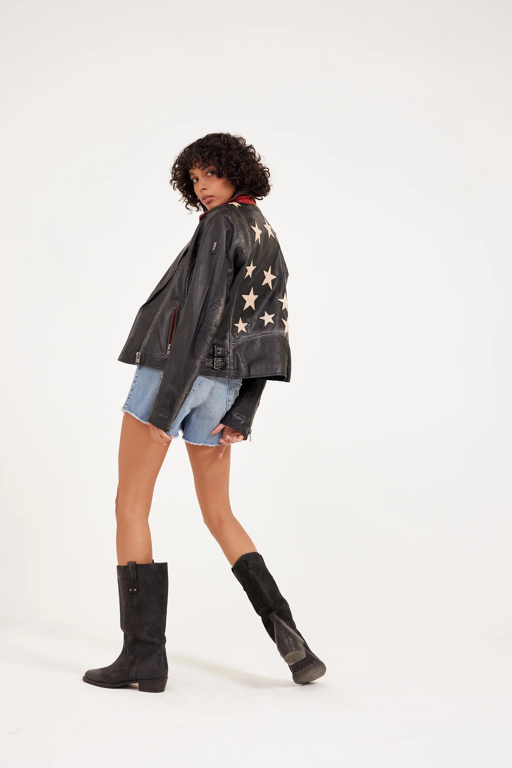 $1,130, Givenchy Star Stitching Denim Jacket | Jackets, Denim jacket, Black  denim jacket