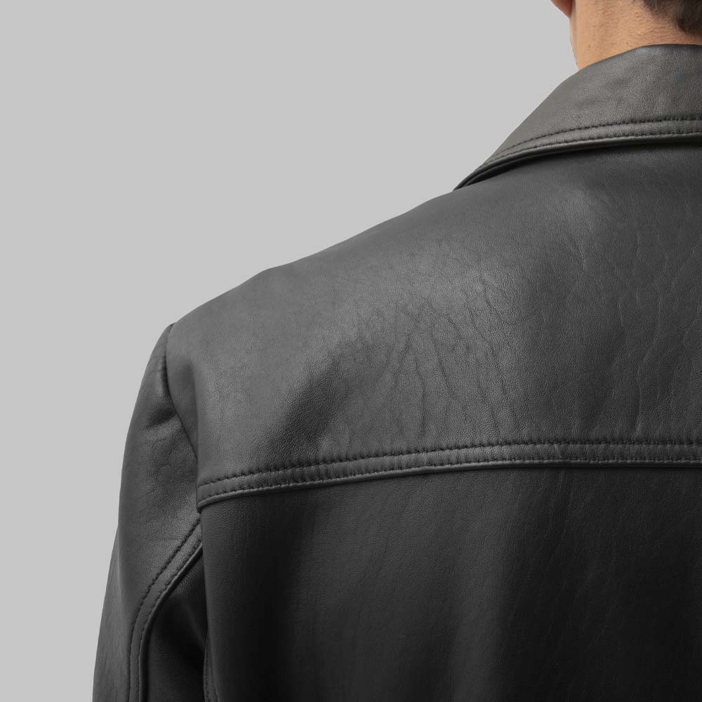 Men's Assymetrical Zip Jacket #2800NZ - Artisan Leather by Sole Survivor