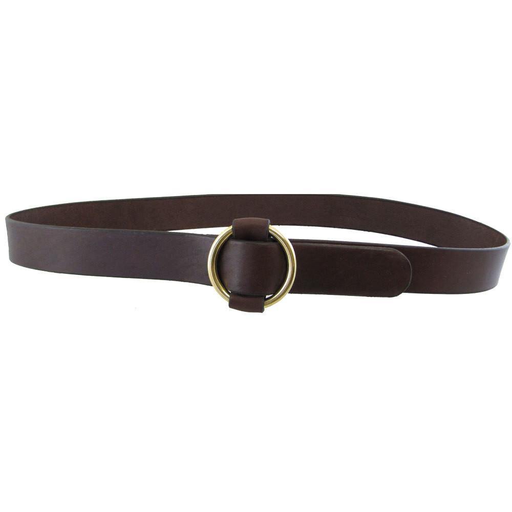 Women's Brown Black Leather Belt